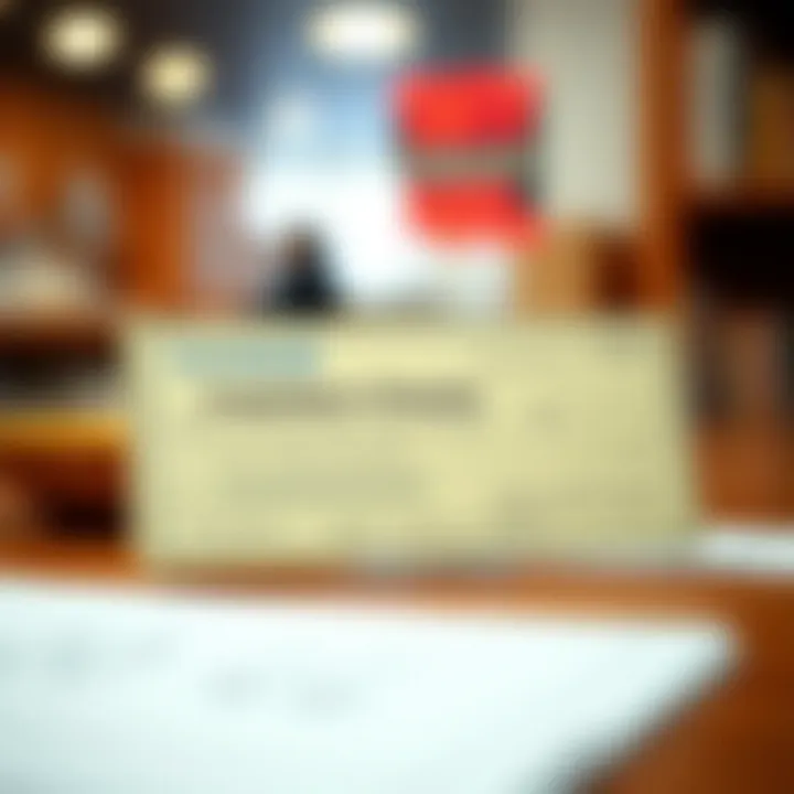 Illustration of a cashier's check in a financial setting