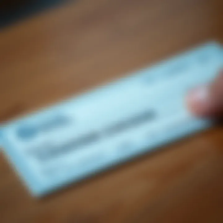 Visual representation of security features on a cashier's check