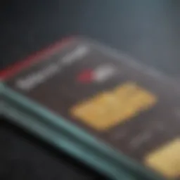 Close-up of a debit card showing chip technology