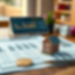 Illustration depicting financial calculations for rental affordability