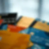 Diverse Credit Card Options An elegant display of various credit cards showcasing their benefits