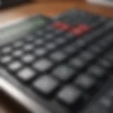 Calculating tax obligations on a calculator