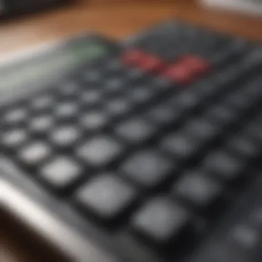 Calculating tax obligations on a calculator