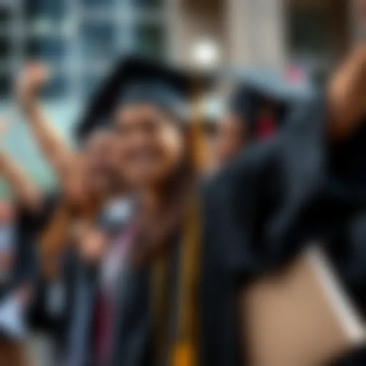 A diverse group of graduates celebrating their achievements
