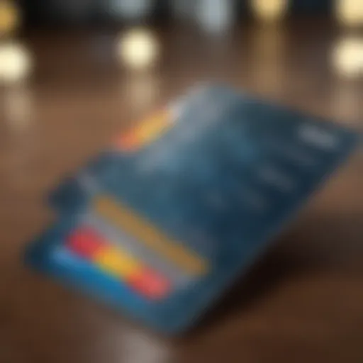 An overview of various credit cards on display