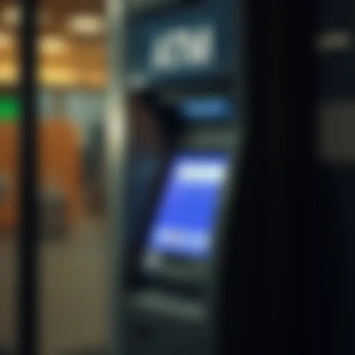 ATM with Google Pay Cash Withdrawal Feature ATM displaying Google Pay cash withdrawal functionality