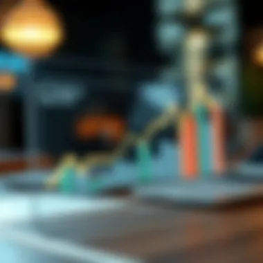 Graph showing trends in digital finance