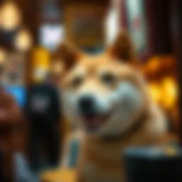 Digital representation of Shiba Inu Coin transactions