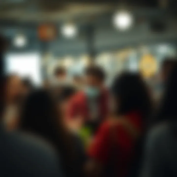 A vibrant community gathering that supports gig workers.