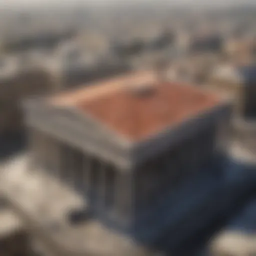 Aerial view of the Athens Stock Exchange building