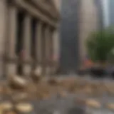 A detailed view of various Wall Street securities