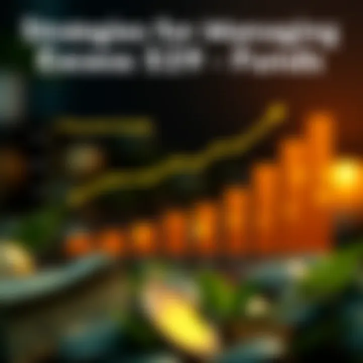 Visual representation of financial growth and management options for excess funds.