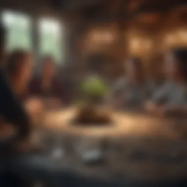 Collaborative Fundraising Strategies A diverse group collaborating on a fundraising strategy