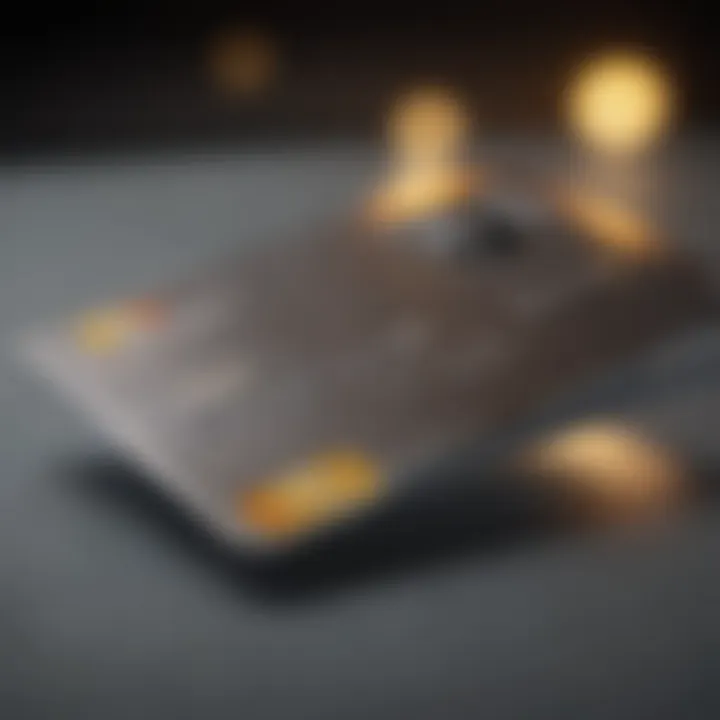 Elegant credit card showcasing luxury