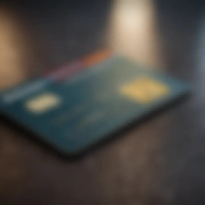 Diverse credit card options on a vibrant background