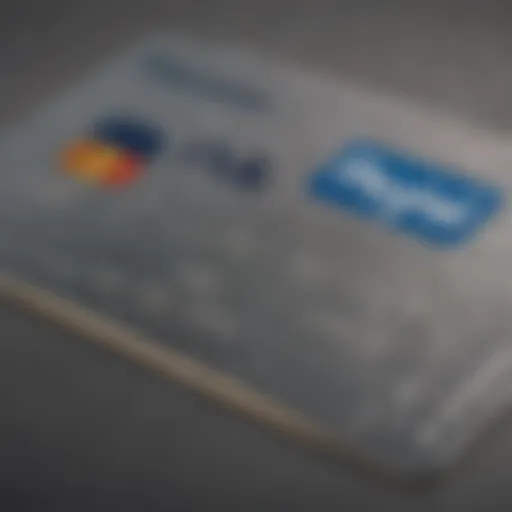 Close-up of the PayPal contactless card showcasing its sleek design