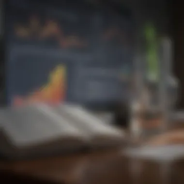 Insights into Economics An open book with economic graphs and charts