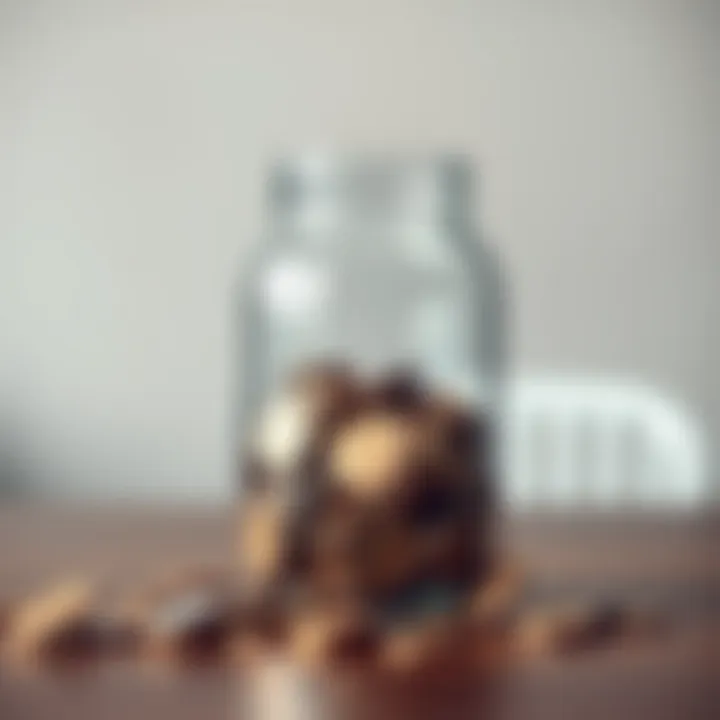 A shared savings jar filled with coins symbolizing joint efforts