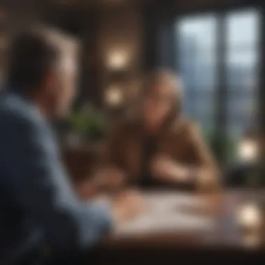Financial Planner Discussion A financial planner discussing options with a client