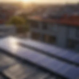 Solar panels capturing sunlight on a rooftop