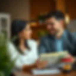 A couple discussing their financial future together