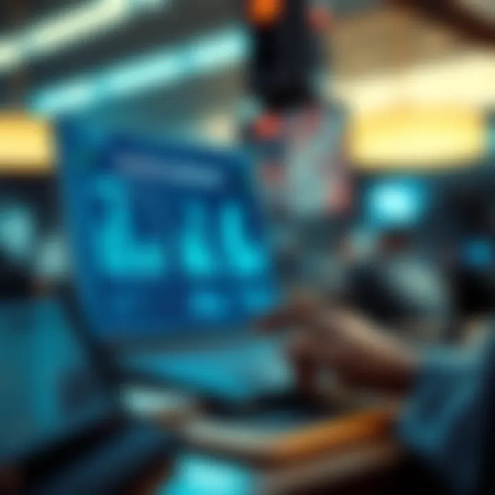 The Future of Digital Banking Concept art of digital banking interface