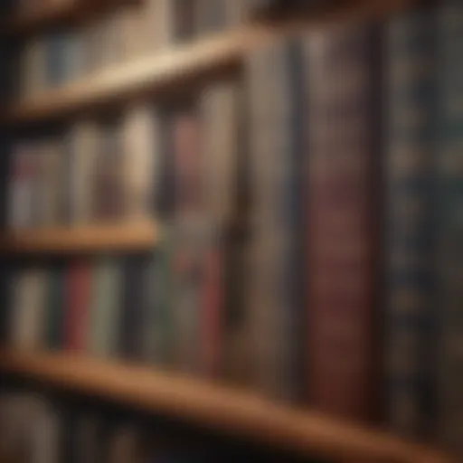 Collection of financial books on a shelf