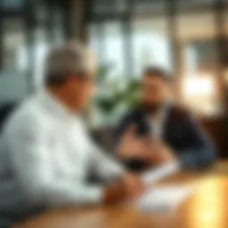 Financial advisor discussing fees with a client