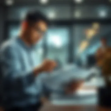 Assessing Financial Health for Boat Purchase An individual analyzing their financial documents