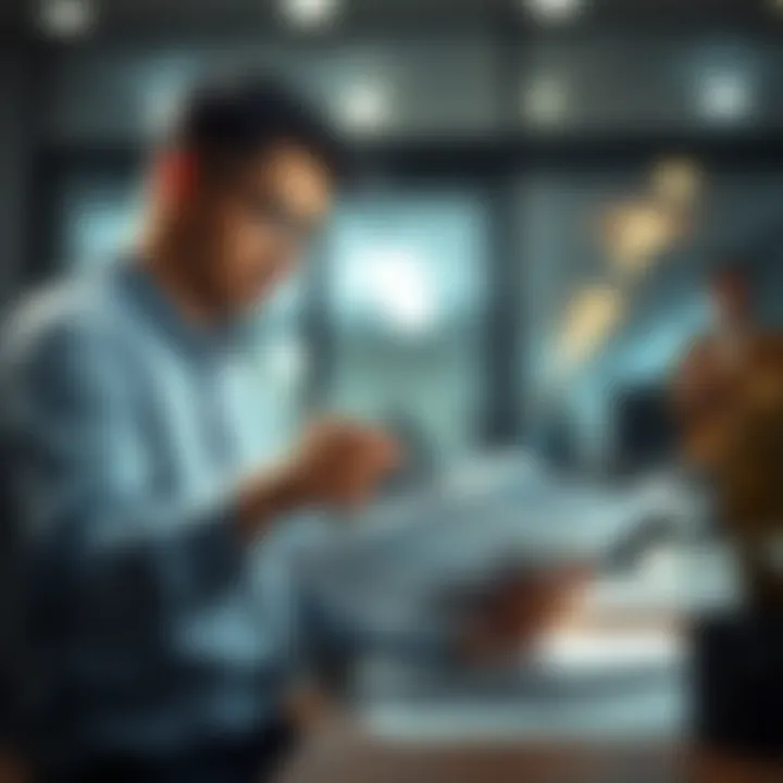 Assessing Financial Health for Boat Purchase An individual analyzing their financial documents