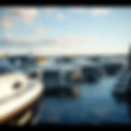 A serene marina with various boats docked