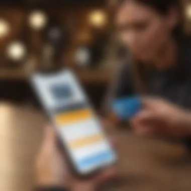 Smartphone showing a credit card management app