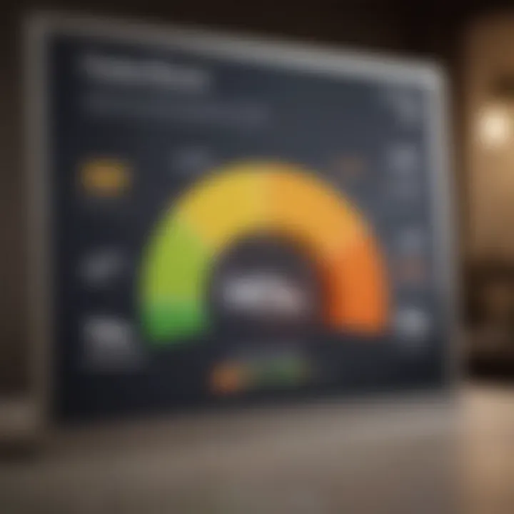 A graph showing the relationship between credit scores and mortgage rates