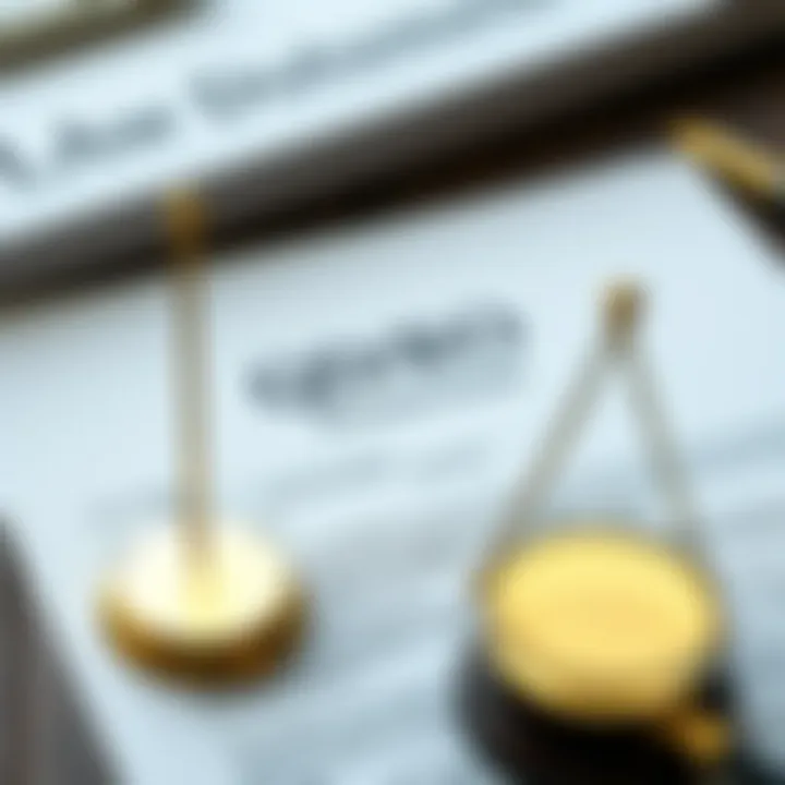 Conceptual illustration of a QDRO document with legal scales