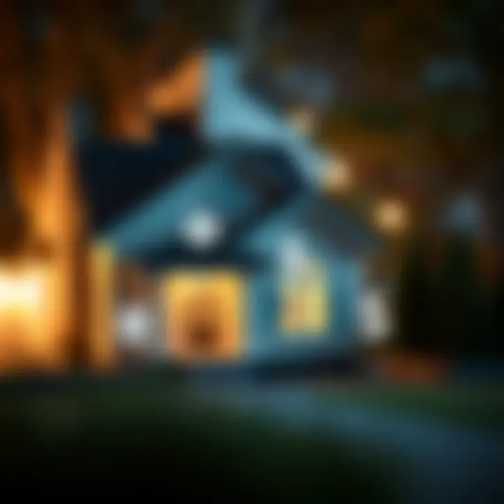 Illustration of a house with rental income symbols